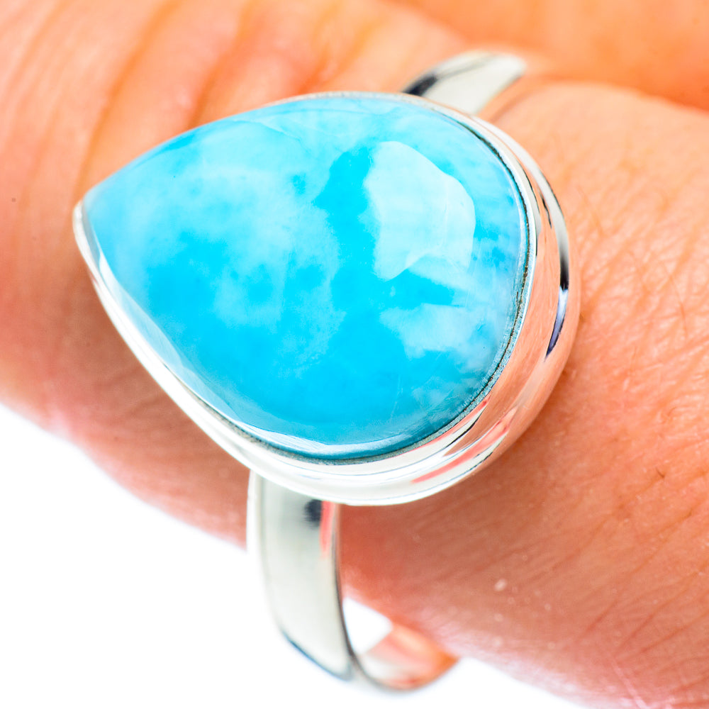 Larimar Rings handcrafted by Anasilvercos - RING52836