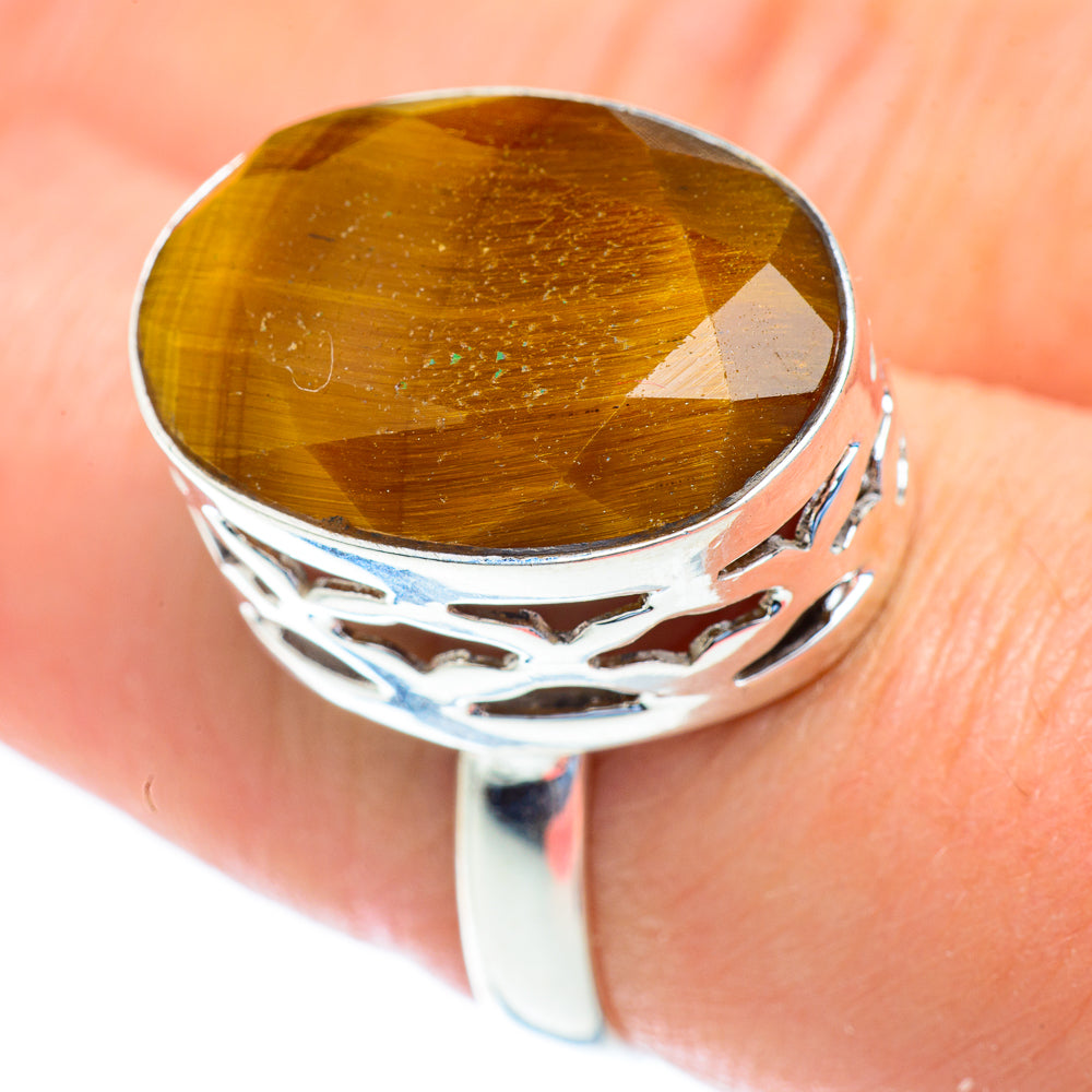 Tiger Eye Rings handcrafted by Anasilvercos - RING52843