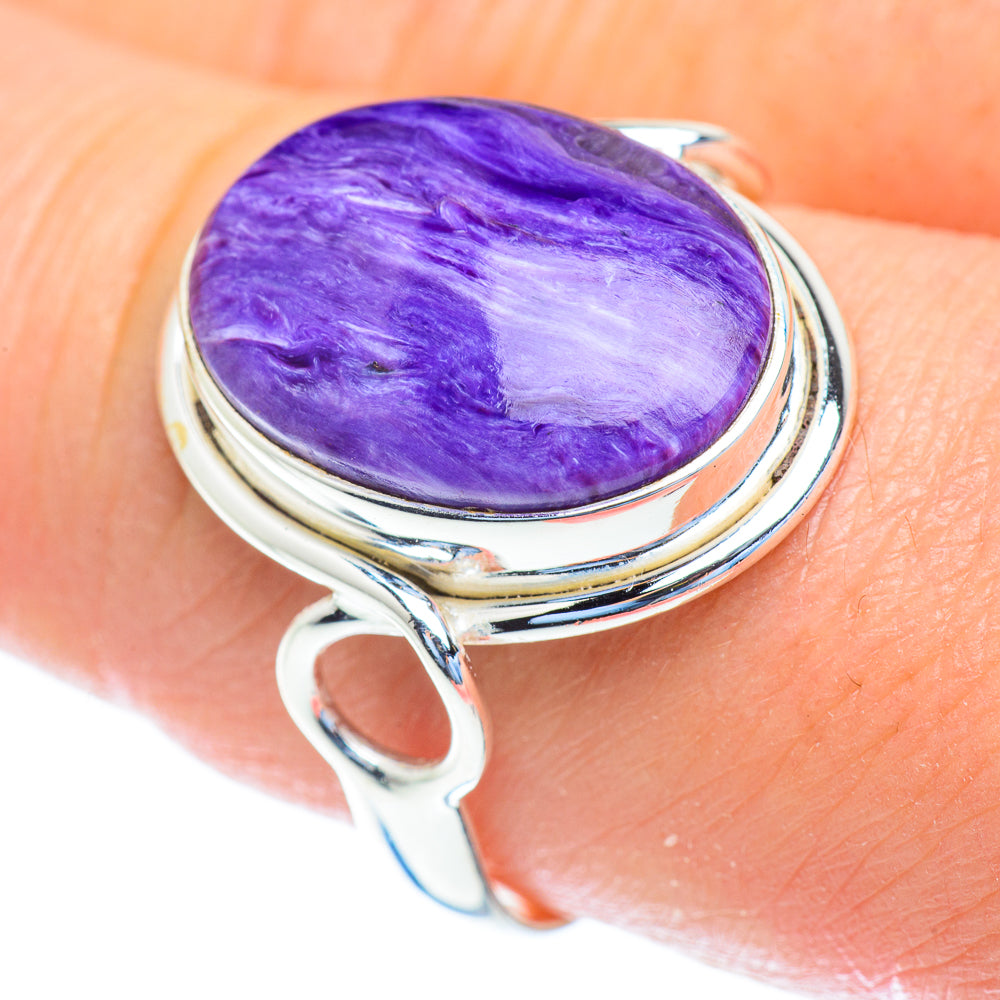 Charoite Rings handcrafted by Anasilvercos - RING52844