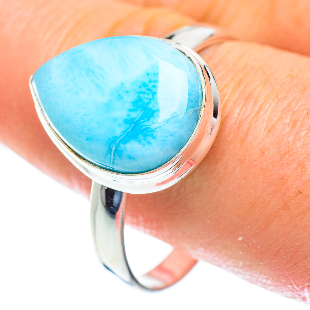Larimar Rings handcrafted by Anasilvercos - RING52847