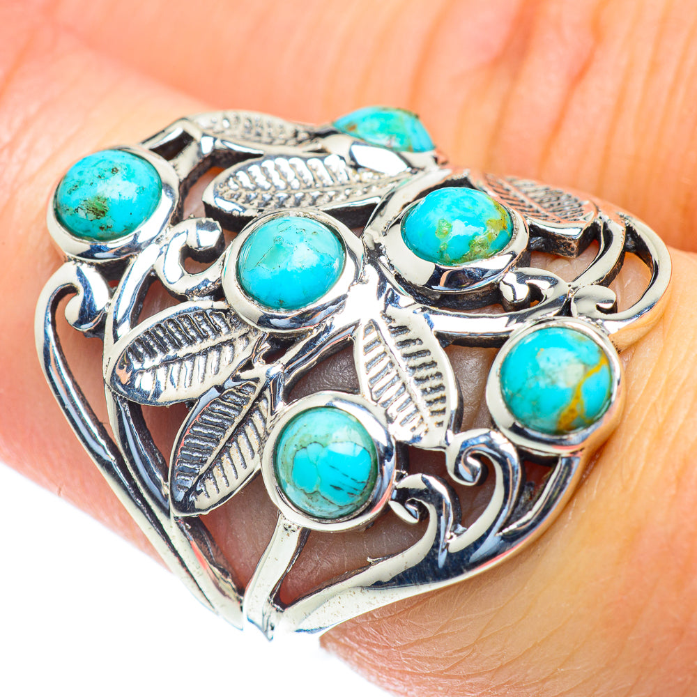 Arizona Turquoise Rings handcrafted by Anasilvercos - RING52849