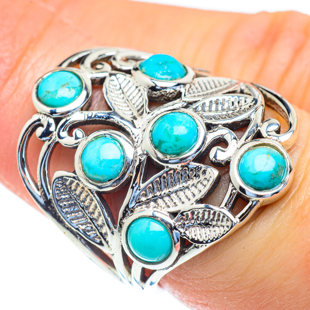 Arizona Turquoise Rings handcrafted by Anasilvercos - RING52862