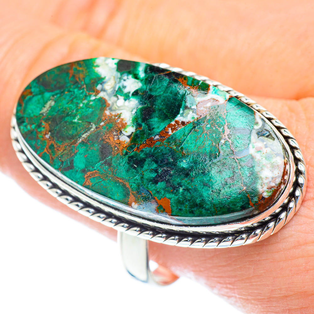 Chrysocolla Rings handcrafted by Anasilvercos - RING52937