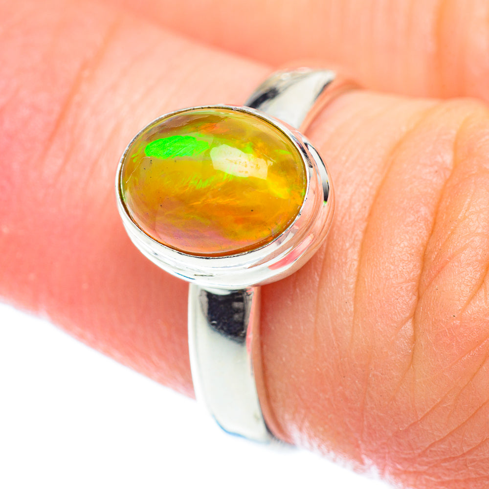 Ethiopian Opal Rings handcrafted by Anasilvercos - RING53010
