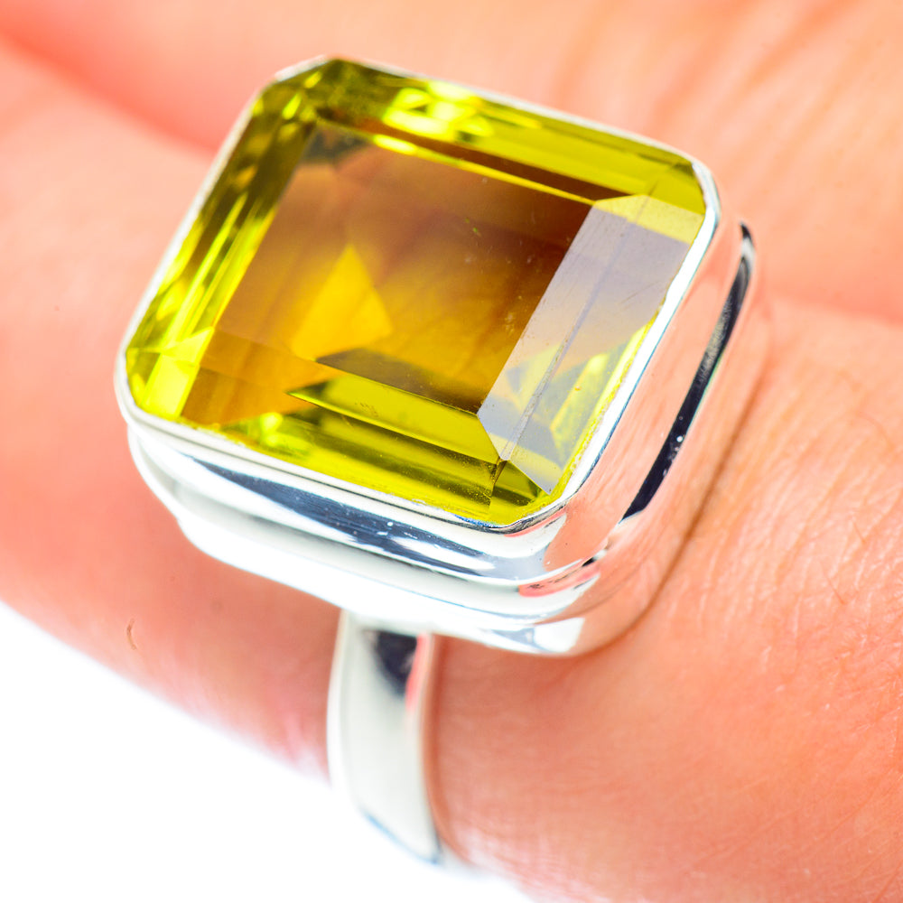 Lemon Quartz Rings handcrafted by Anasilvercos - RING53015