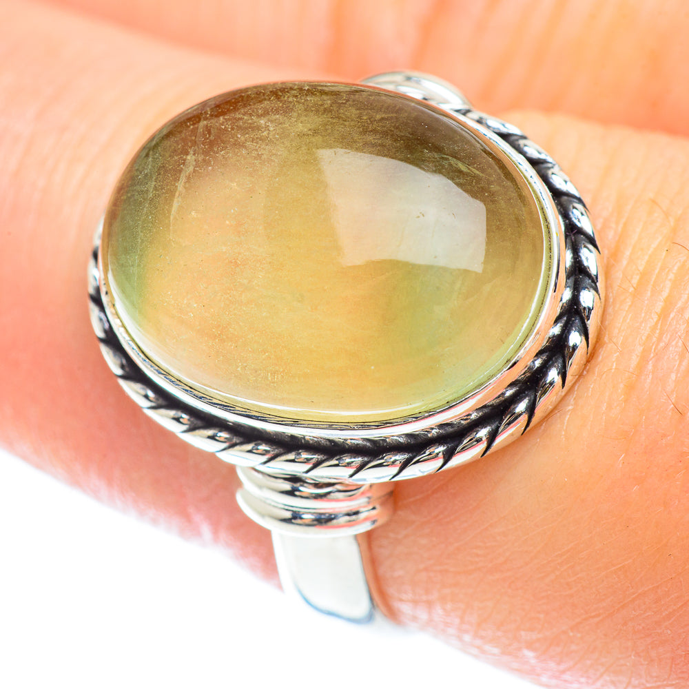 Green Fluorite Rings handcrafted by Anasilvercos - RING53037