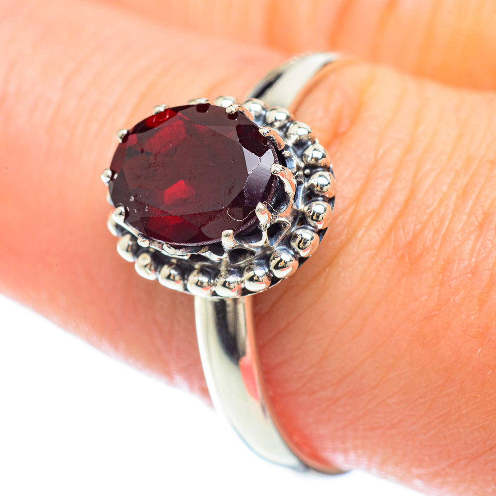 Garnet Rings handcrafted by Anasilvercos - RING53099