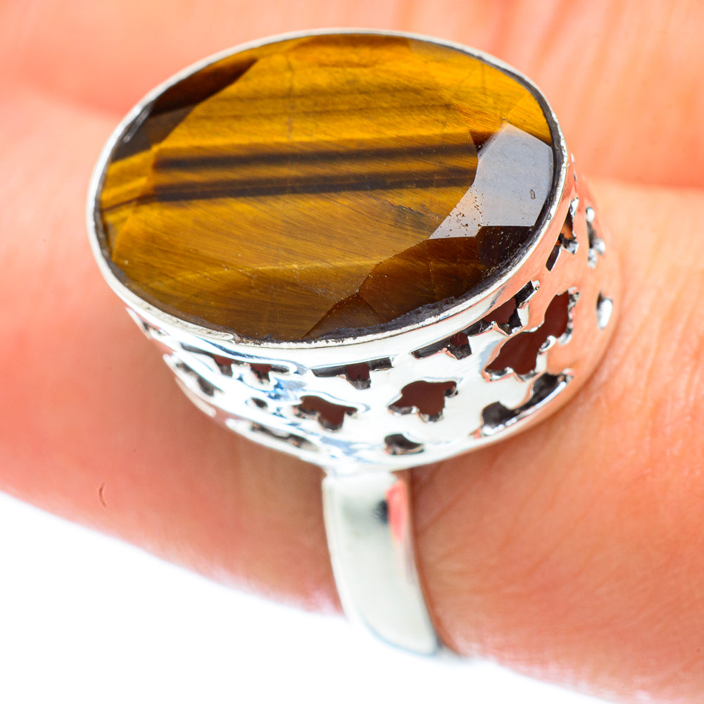 Tiger Eye Rings handcrafted by Anasilvercos - RING53119