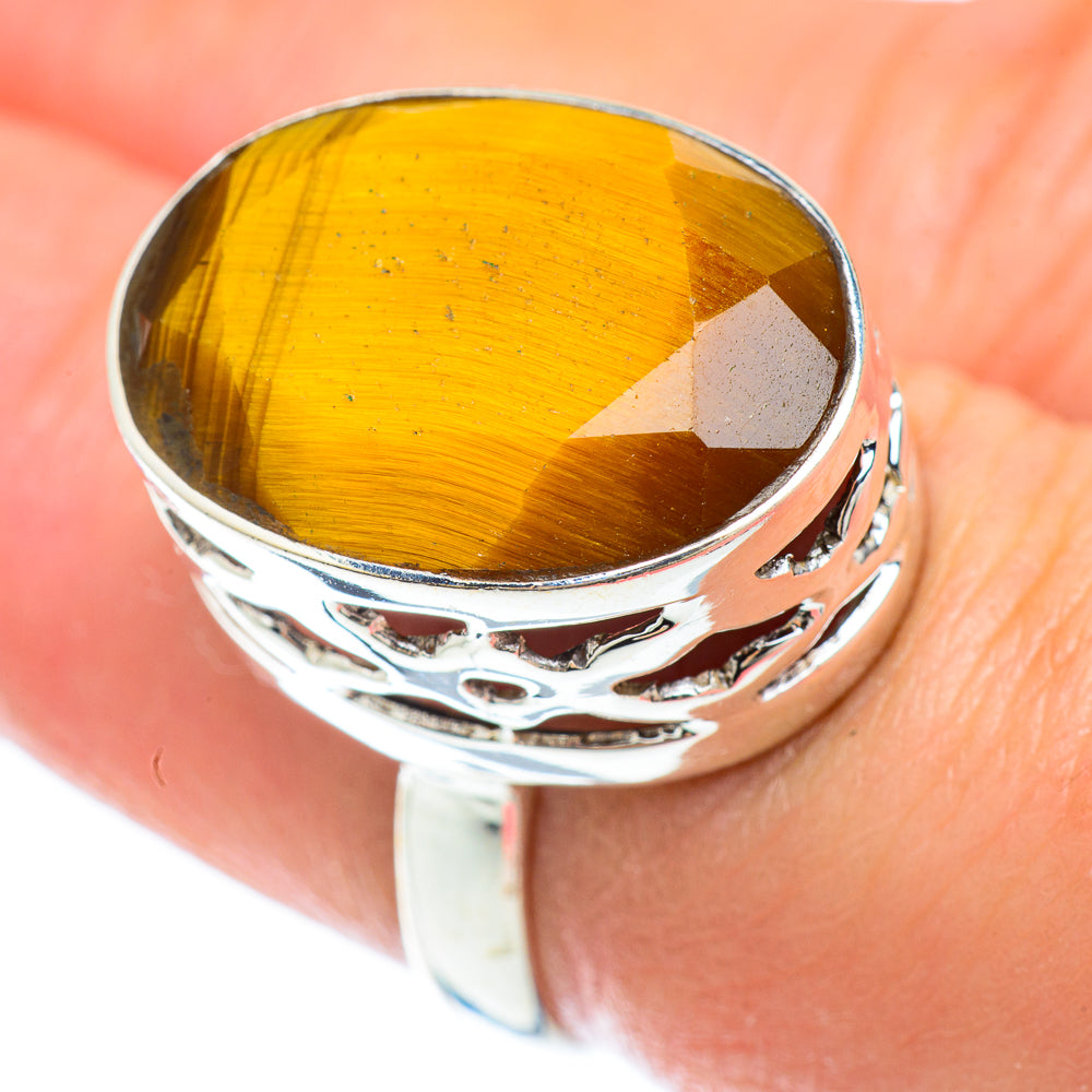 Tiger Eye Rings handcrafted by Anasilvercos - RING53151