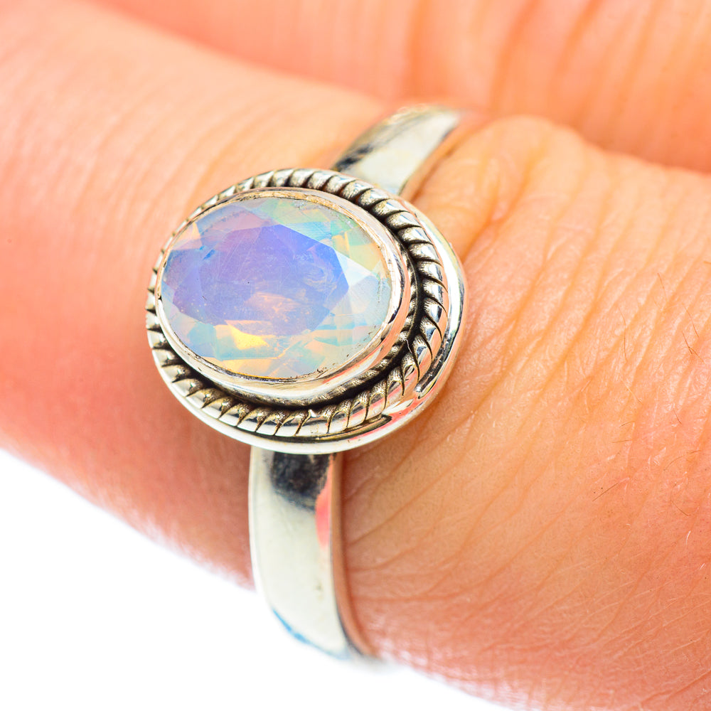 Ethiopian Opal Rings handcrafted by Anasilvercos - RING53171