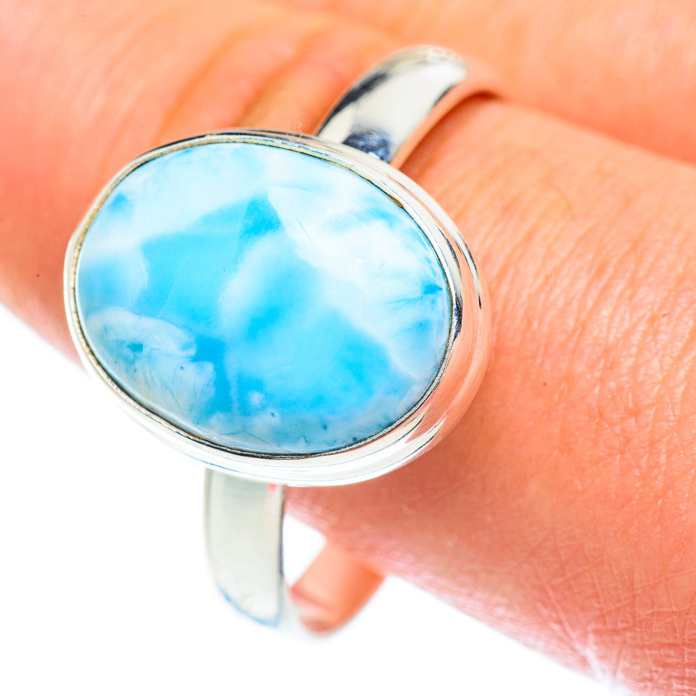 Larimar Rings handcrafted by Anasilvercos - RING53174