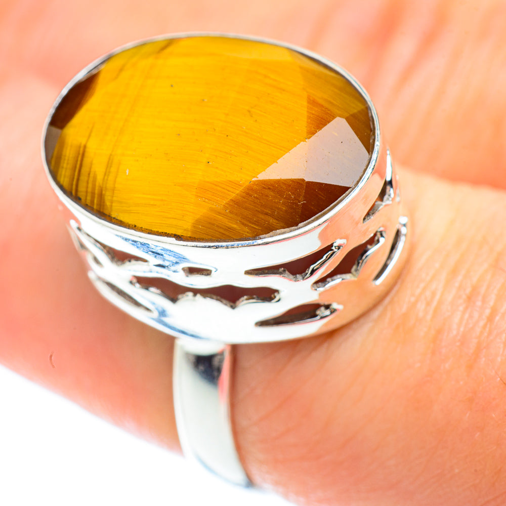 Tiger Eye Rings handcrafted by Anasilvercos - RING53238