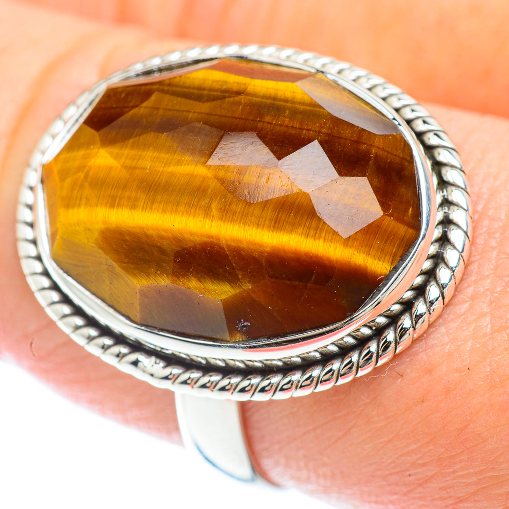 Tiger Eye Rings handcrafted by Anasilvercos - RING53239