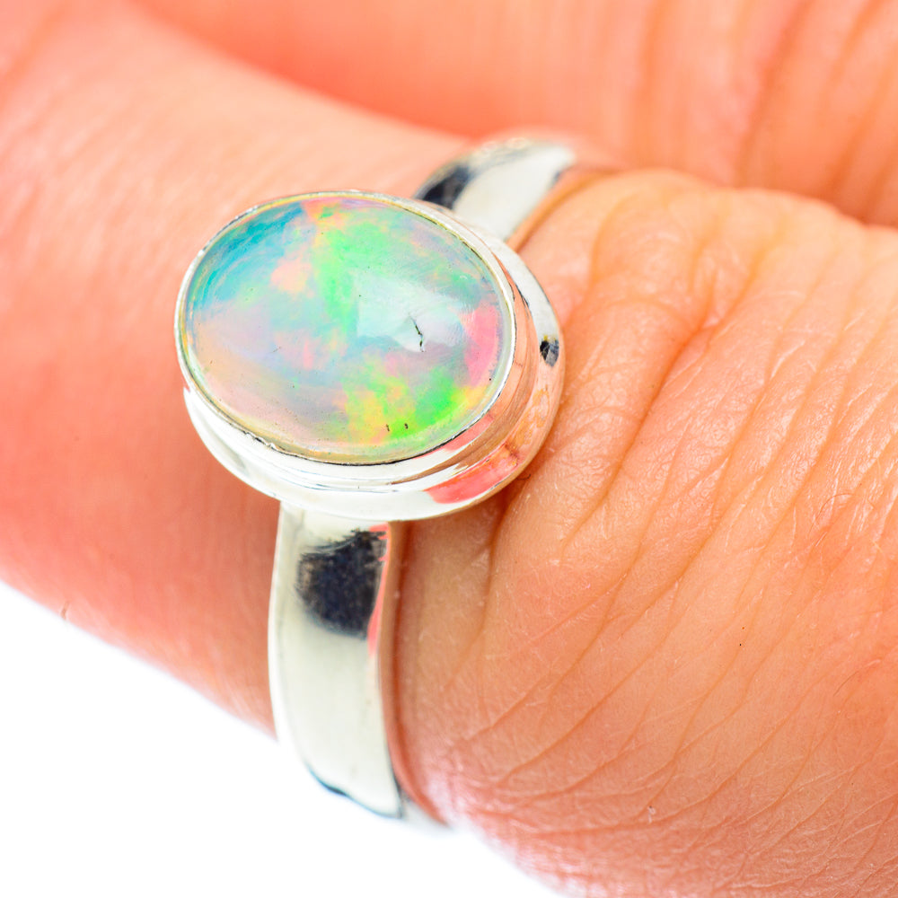 Ethiopian Opal Rings handcrafted by Anasilvercos - RING53254
