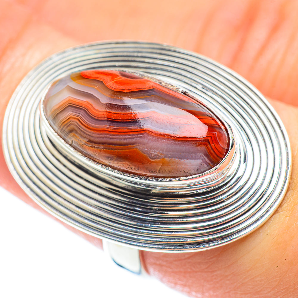 Crazy Lace Agate Rings handcrafted by Anasilvercos - RING53369