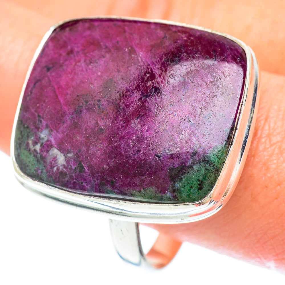 Ruby Zoisite Rings handcrafted by Anasilvercos - RING53376