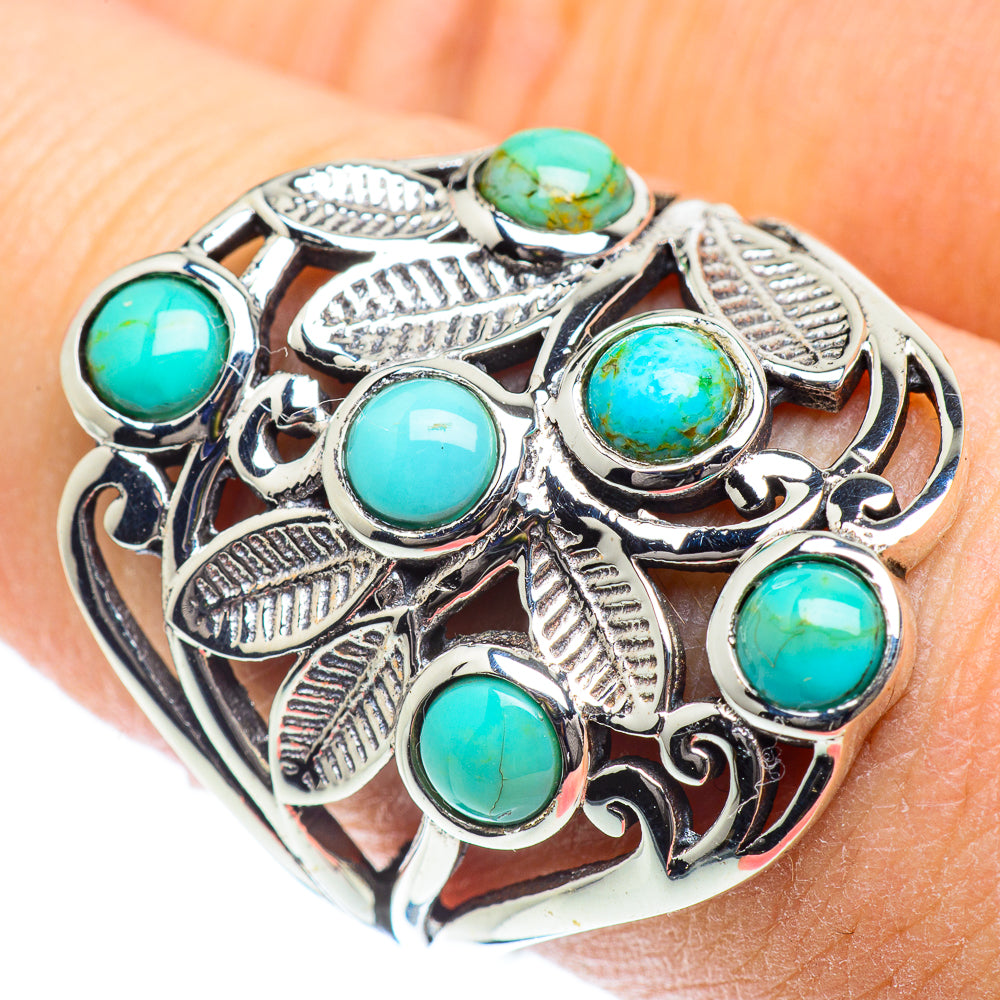 Tibetan Turquoise Rings handcrafted by Anasilvercos - RING53388