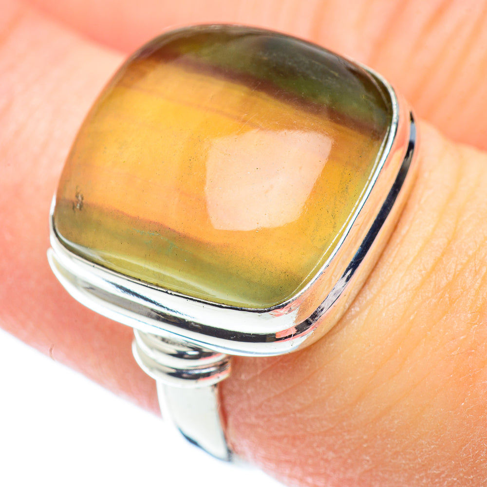 Green Fluorite Rings handcrafted by Anasilvercos - RING53436