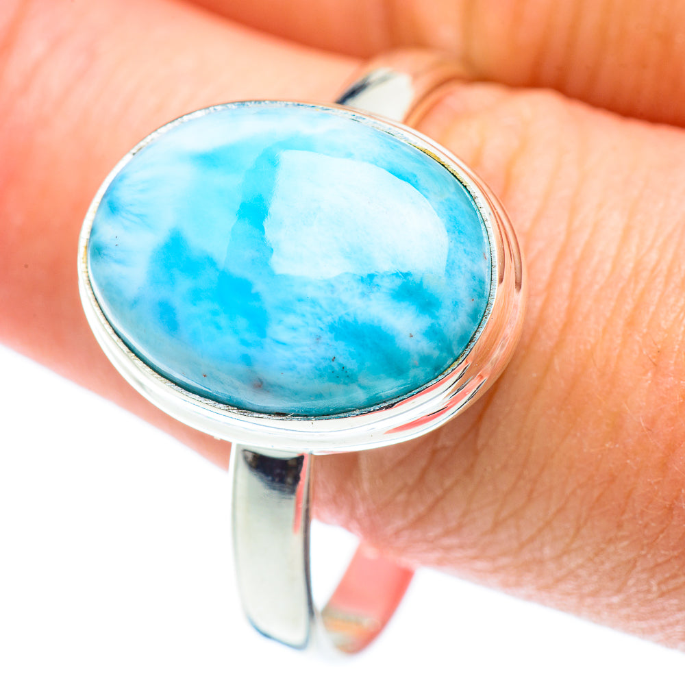 Larimar Rings handcrafted by Anasilvercos - RING53445