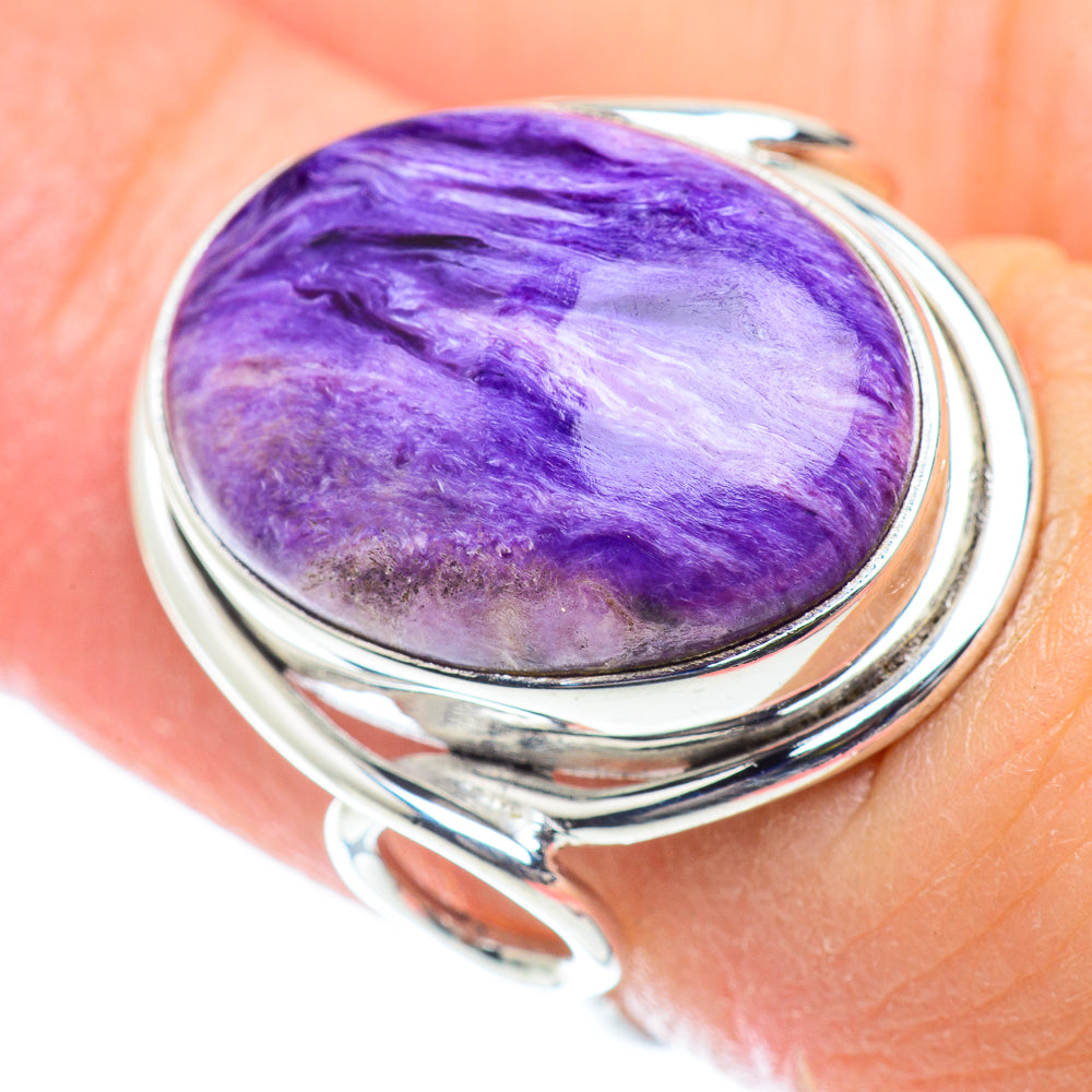 Charoite Rings handcrafted by Anasilvercos - RING53455
