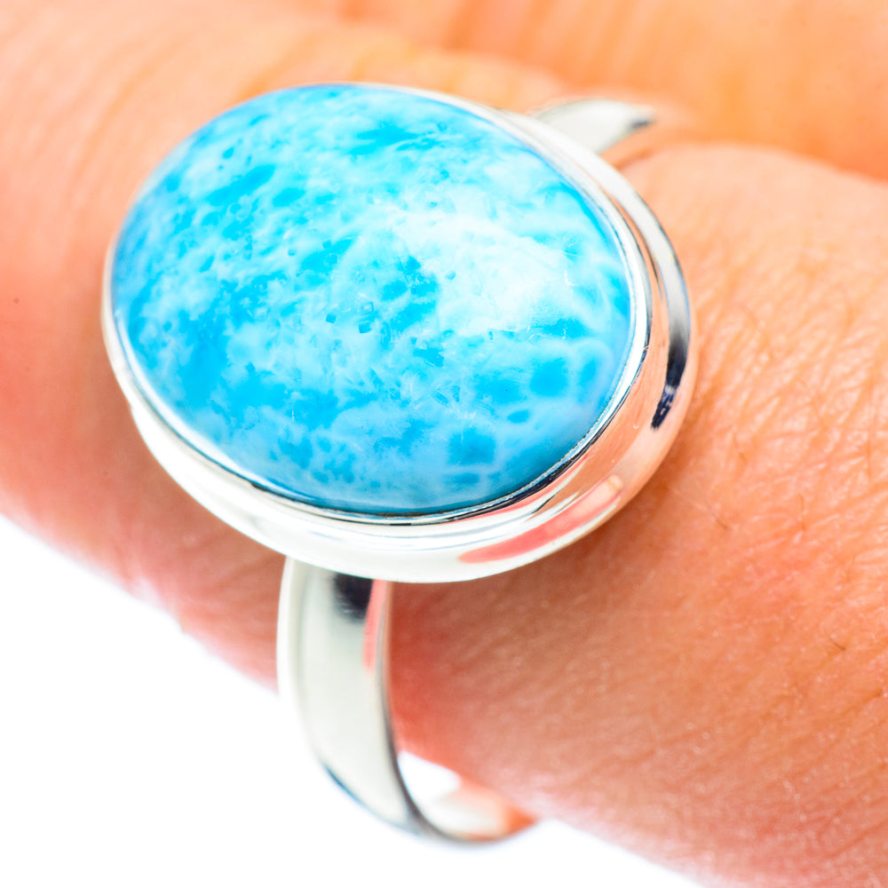 Larimar Rings handcrafted by Anasilvercos - RING53492