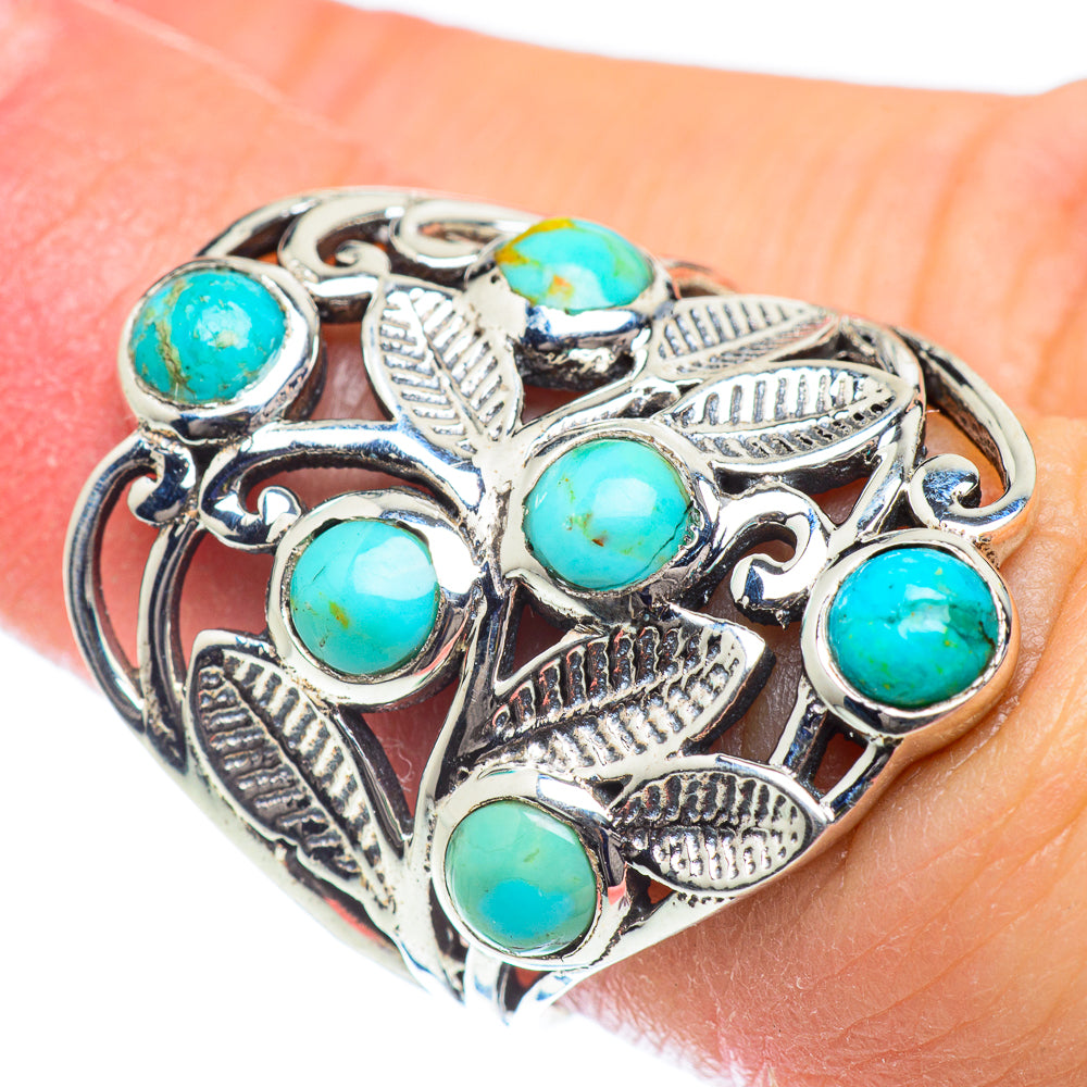 Tibetan Turquoise Rings handcrafted by Anasilvercos - RING53494