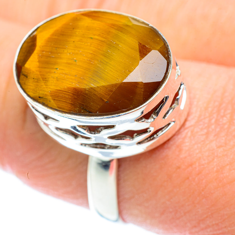 Tiger Eye Rings handcrafted by Anasilvercos - RING53501