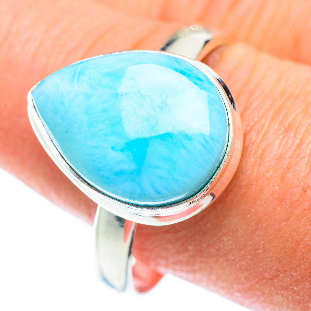 Larimar Rings handcrafted by Anasilvercos - RING53534