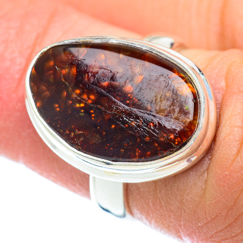 Mexican Fire Agate Rings handcrafted by Anasilvercos - RING53557