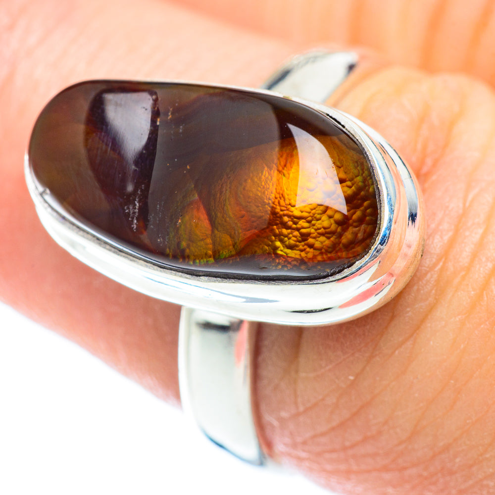 Mexican Fire Agate Rings handcrafted by Anasilvercos - RING53597