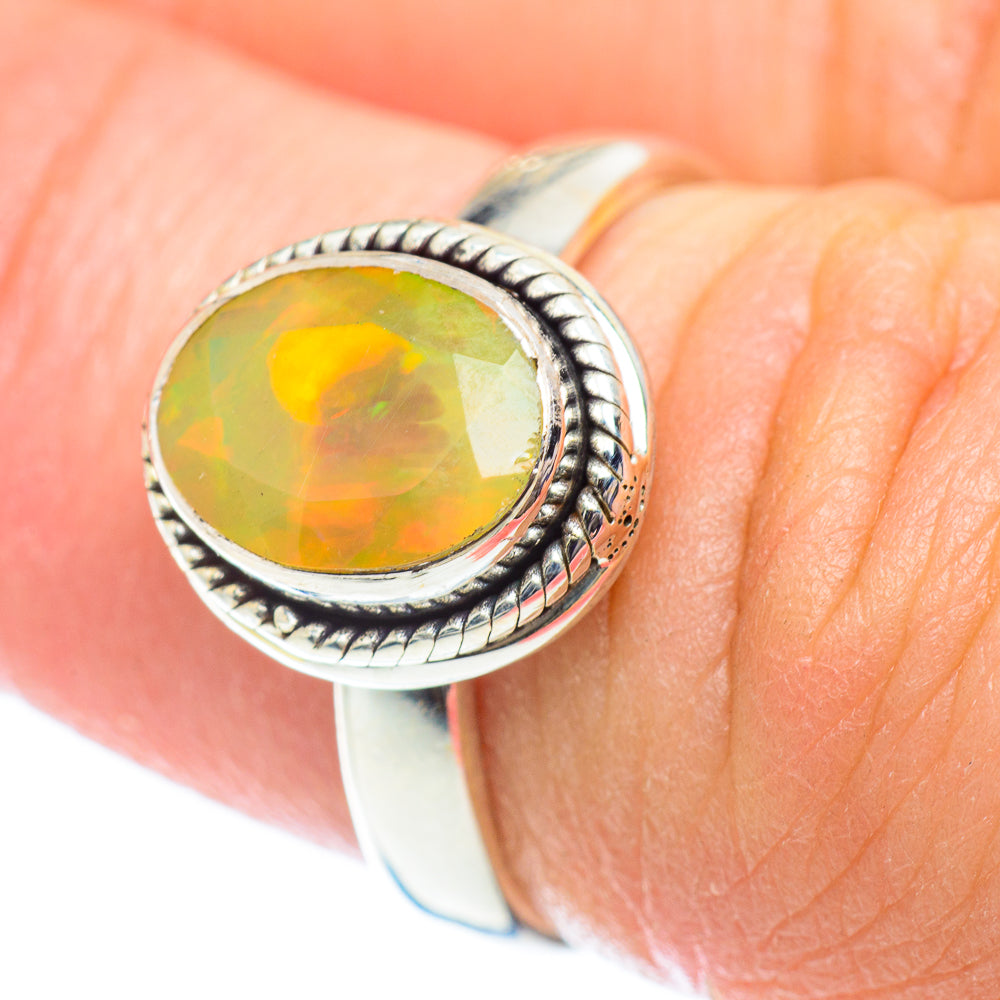 Ethiopian Opal Rings handcrafted by Anasilvercos - RING53603