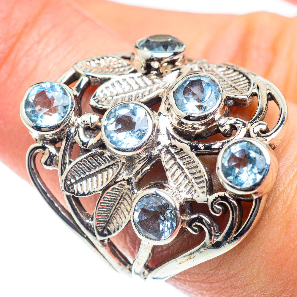 Blue Topaz Rings handcrafted by Anasilvercos - RING53623