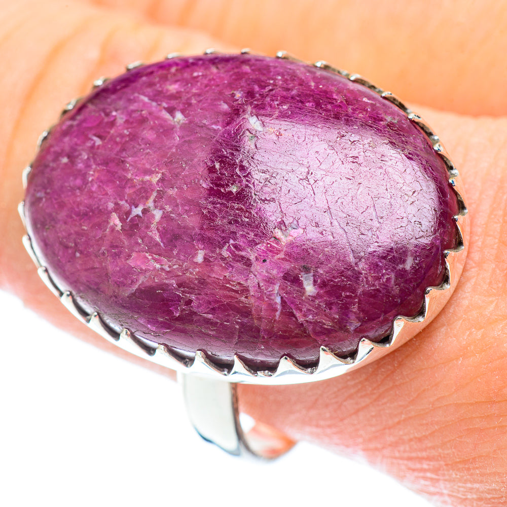 Ruby Fuchsite Rings handcrafted by Anasilvercos - RING53698