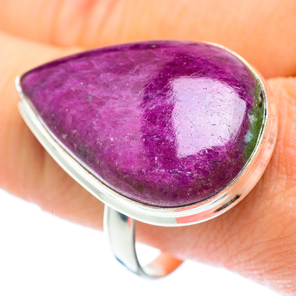 Ruby Zoisite Rings handcrafted by Anasilvercos - RING53699