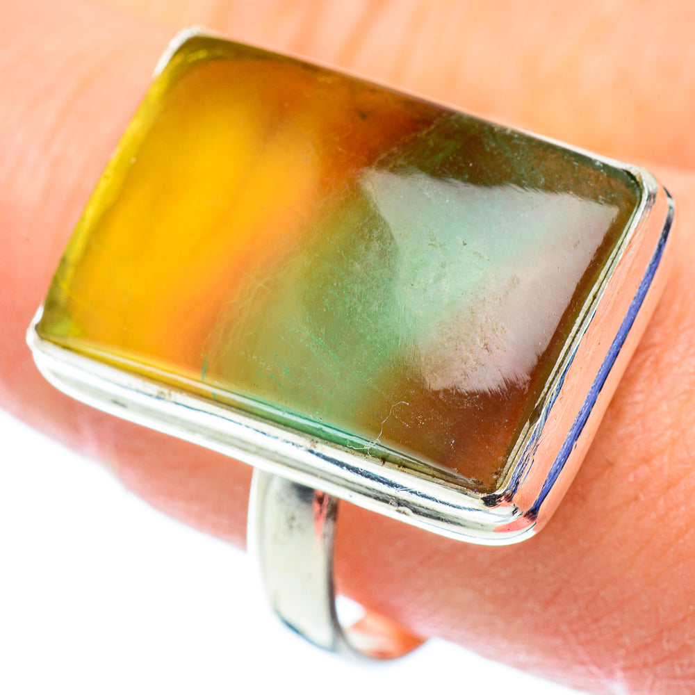 Green Fluorite Rings handcrafted by Anasilvercos - RING53720
