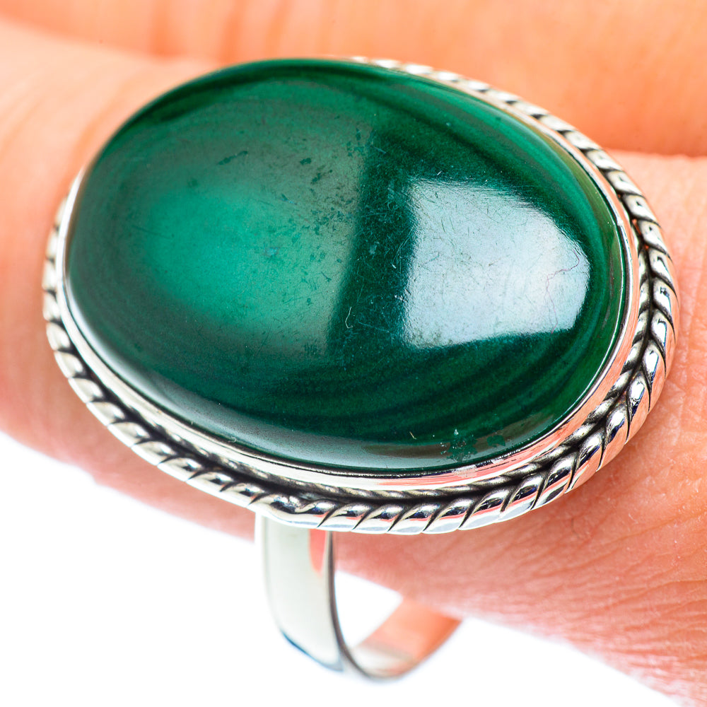 Malachite Rings handcrafted by Anasilvercos - RING53730