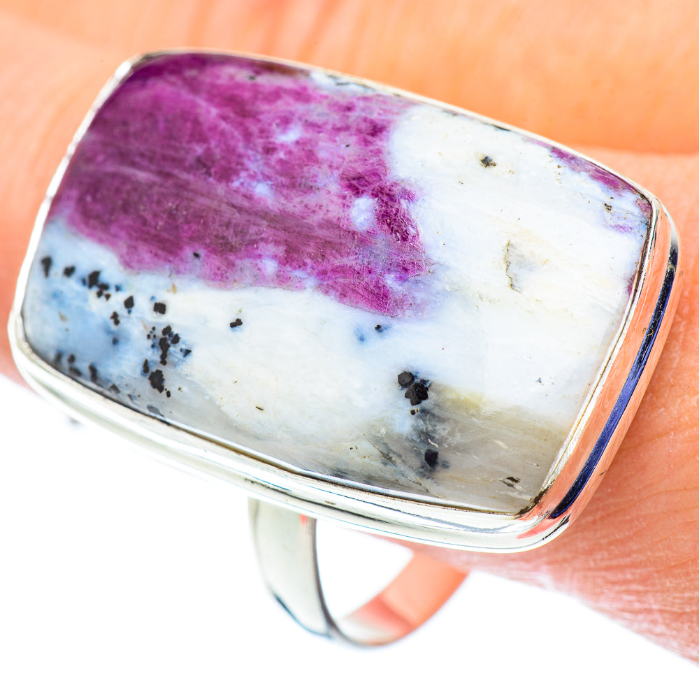 Gigantic Ruby Fuchsite Rings handcrafted by Anasilvercos - RING53744