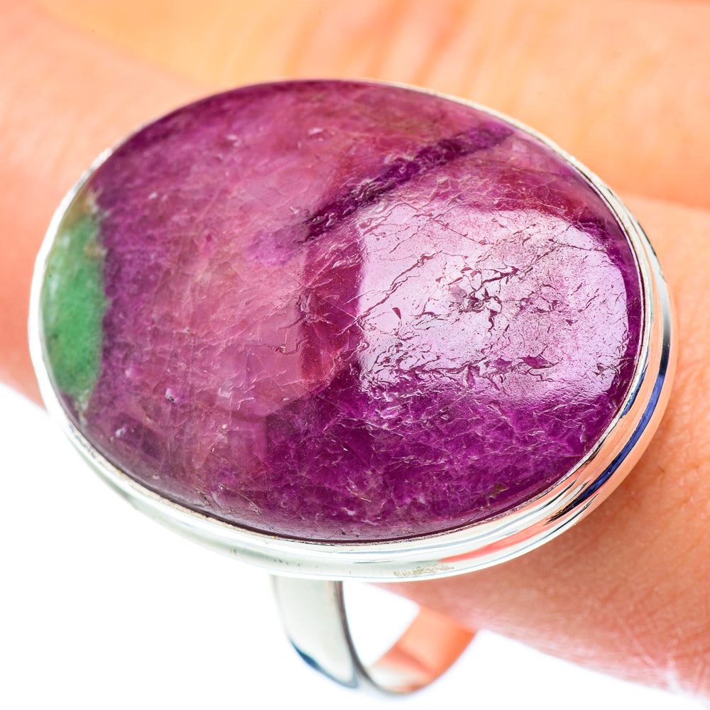 Gigantic Ruby Zoisite Rings handcrafted by Anasilvercos - RING53746