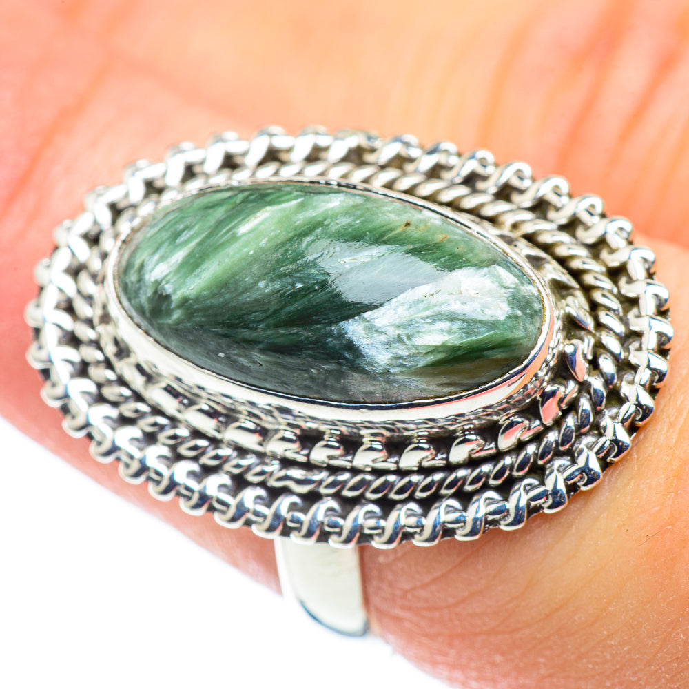 Seraphinite Rings handcrafted by Anasilvercos - RING53771