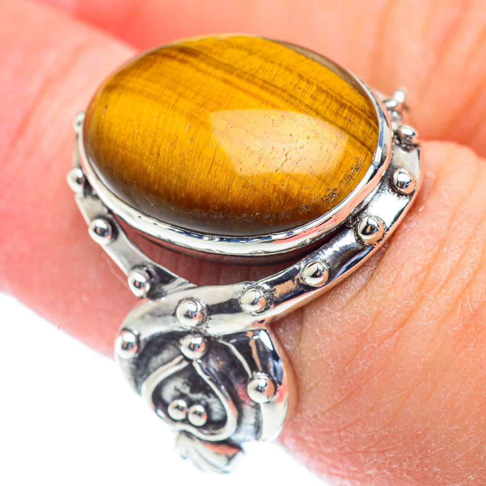 Tiger Eye Rings handcrafted by Anasilvercos - RING53834