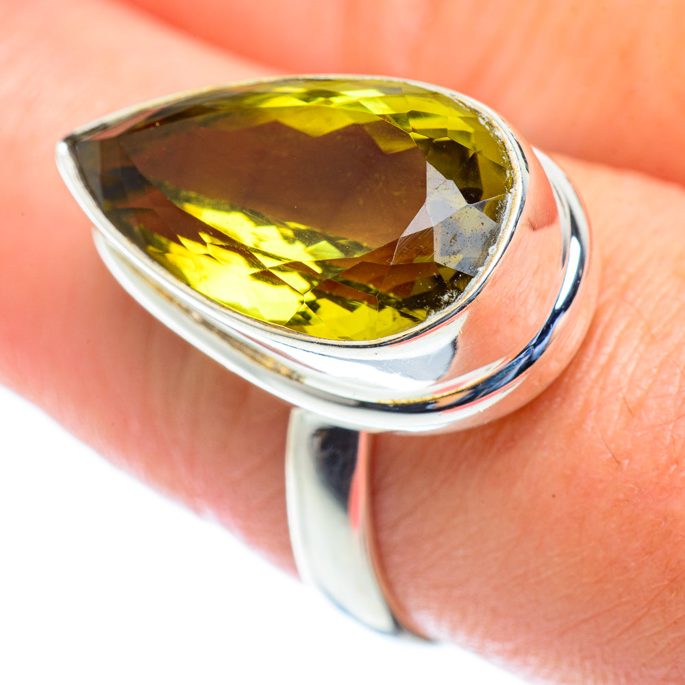 Lemon Quartz Rings handcrafted by Anasilvercos - RING53856