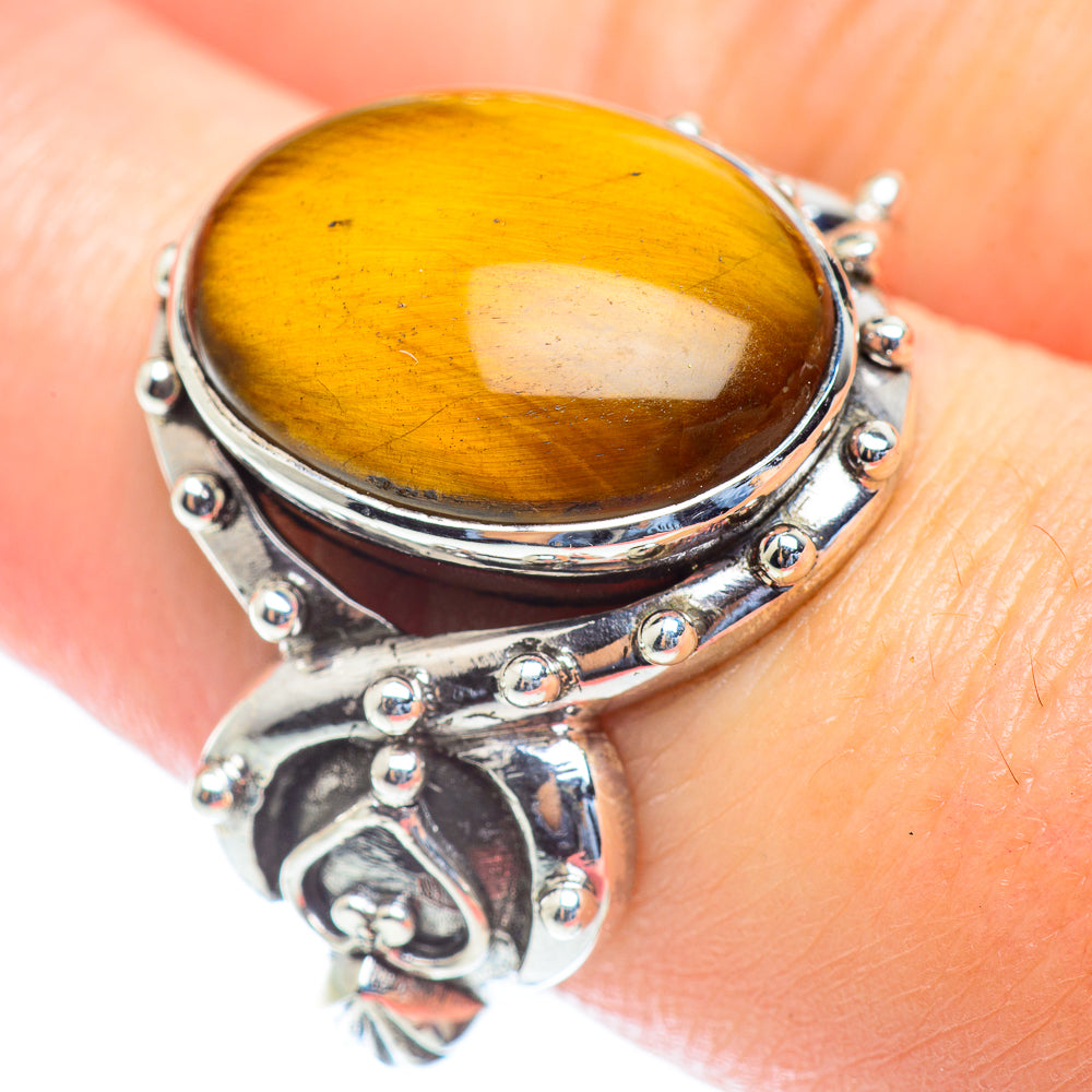 Tiger Eye Rings handcrafted by Anasilvercos - RING53869