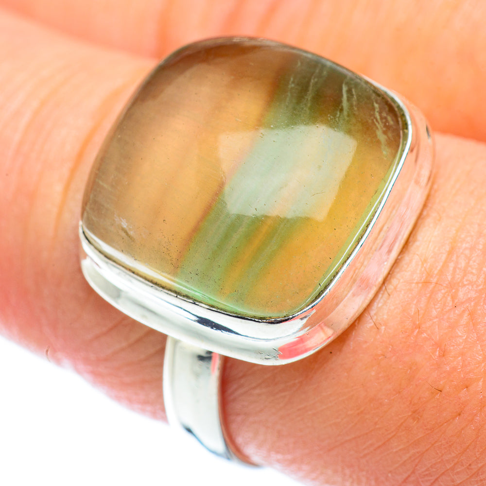 Green Fluorite Rings handcrafted by Anasilvercos - RING53884