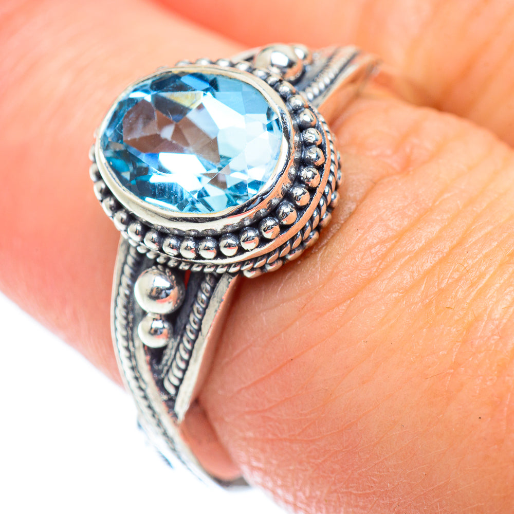 Blue Topaz Rings handcrafted by Anasilvercos - RING53889