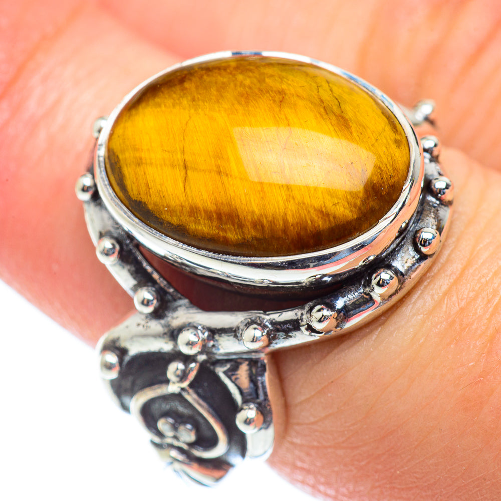 Tiger Eye Rings handcrafted by Anasilvercos - RING53931