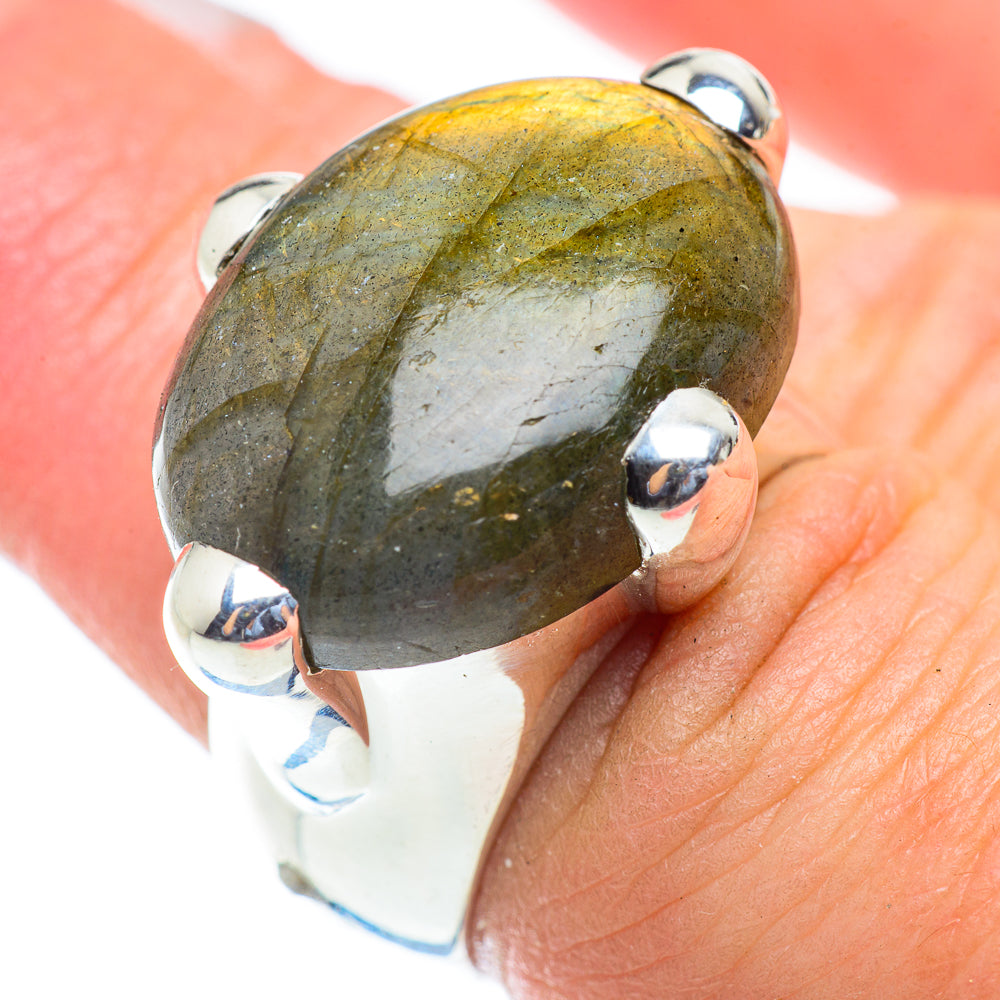 Labradorite Rings handcrafted by Anasilvercos - RING54001