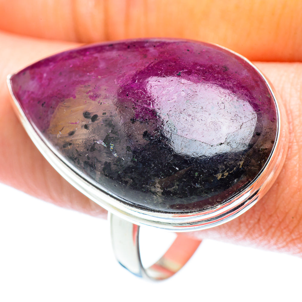 Ruby Fuchsite Rings handcrafted by Anasilvercos - RING54006