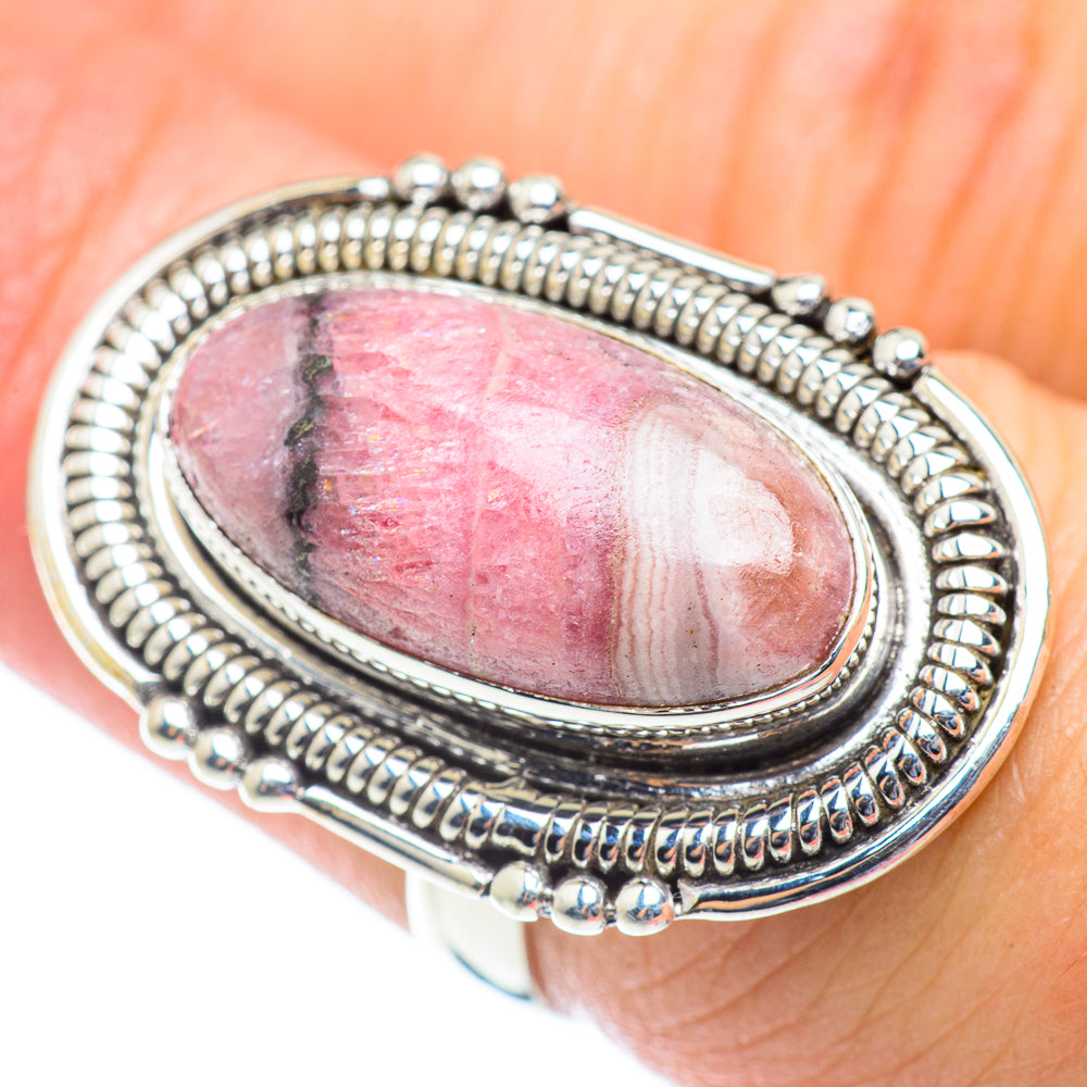 Rhodonite Rings handcrafted by Anasilvercos - RING54008