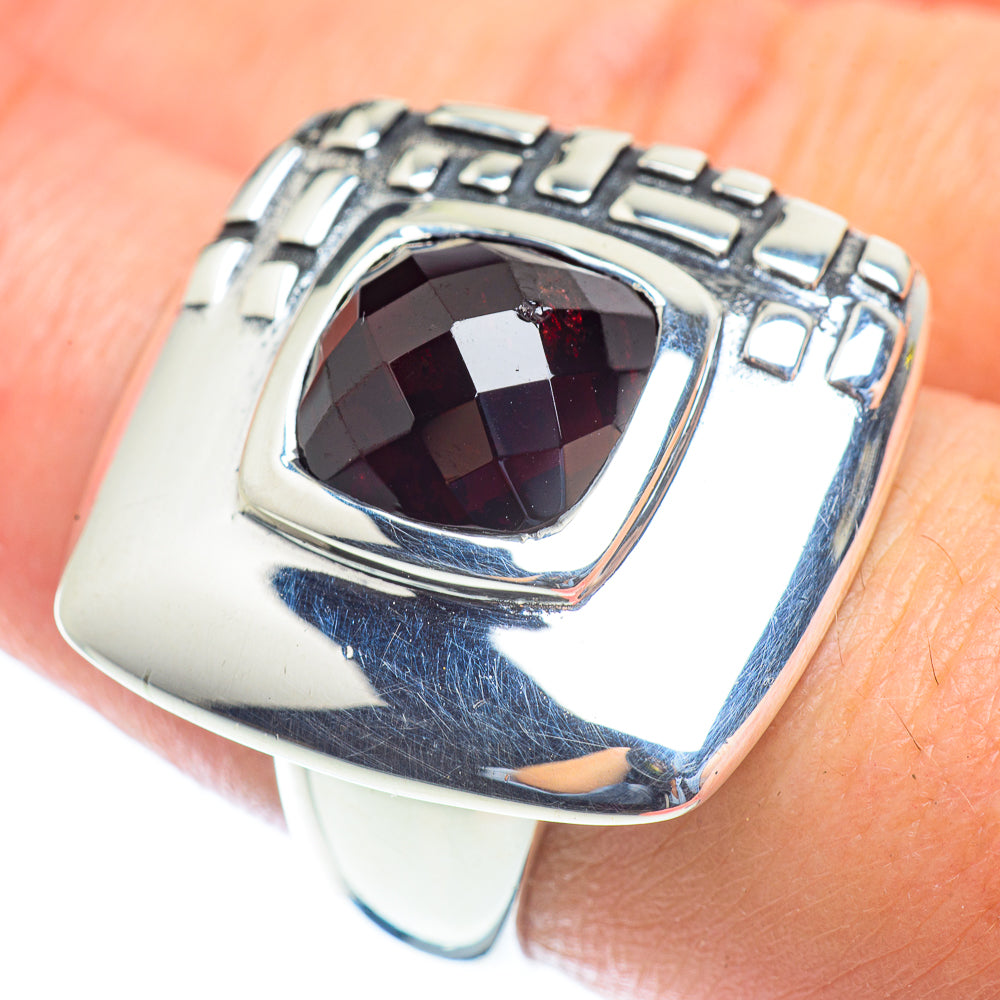 Garnet Rings handcrafted by Anasilvercos - RING54010