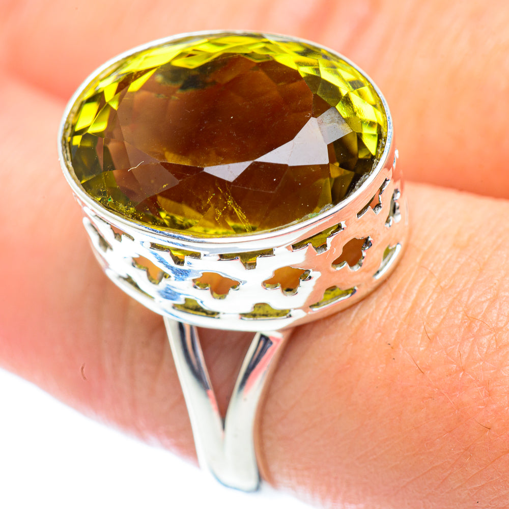 Lemon Quartz Rings handcrafted by Anasilvercos - RING54031